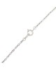 Pear Shape Diamond Halo Necklace with Single Cut & Baguette Accents in Platinum